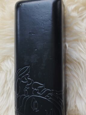 Versace Black Embossed Hard Case for Eyewear